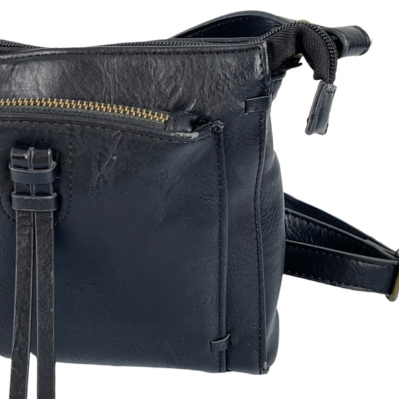 B.O.C. Black leather Crossbody Handbag - Picture 3 of 12